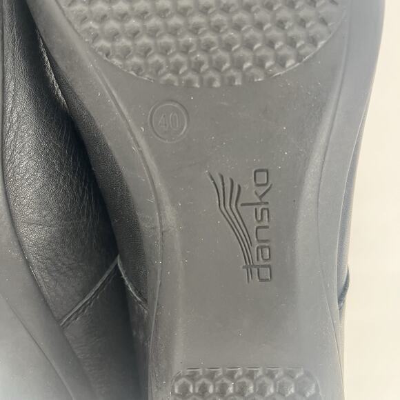 Dansko Womens SZ 40 US 9-9.5 Fawna Black Leather Mary Jane Shoes Leather Comfort - Picture 3 of 9